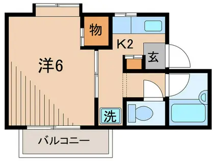 フォレスト大森(1K/3階)の間取り写真