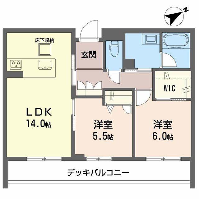 ジョイ フィールド(2LDK/1階)の間取り写真