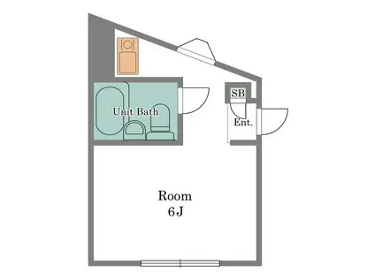 メゾンノモト(1K/1階)の間取り写真