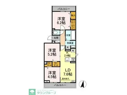 メゾン シャルム(3LDK/2階)の間取り写真