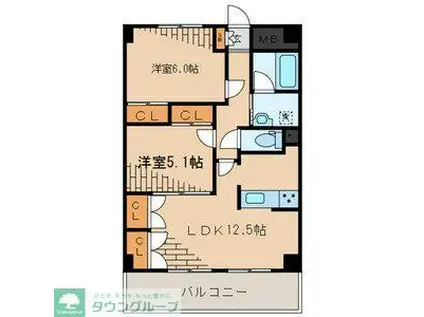 フォーレスト北綾瀬I(2LDK/3階)の間取り写真