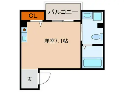 セントエルモ鷹取(ワンルーム/4階)の間取り写真