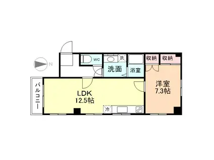 ライトクローバー(1LDK/3階)の間取り写真