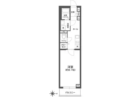 コンポジット王子(1K/2階)の間取り写真