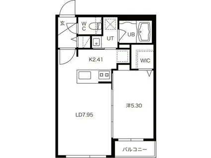 グランリーオ南5条(1LDK/4階)の間取り写真