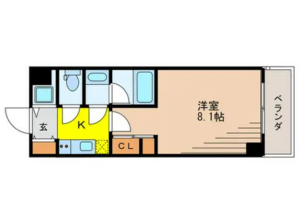 DIPS大山東町II(1K/6階)の間取り写真