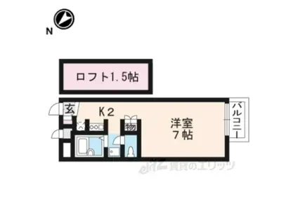 レオパレスOLIVE(1K/2階)の間取り写真