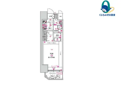 ウェルピアヤマサキ(ワンルーム/1階)の間取り写真