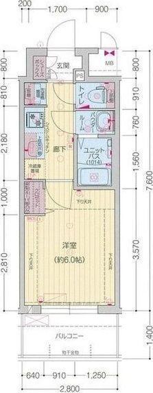プレサンス太閤通駅前デュプル(1LDK/13階)の間取り写真