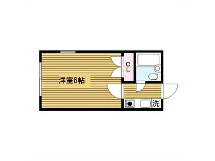 グリーンハイツ(1K/2階)の間取り写真