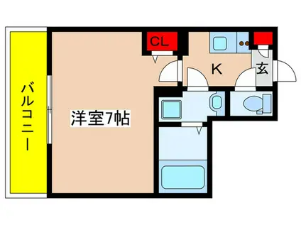 磯子2丁目共同(1K/1階)の間取り写真
