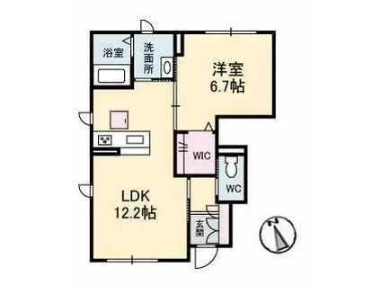 グラン・ノワ(1LDK/1階)の間取り写真