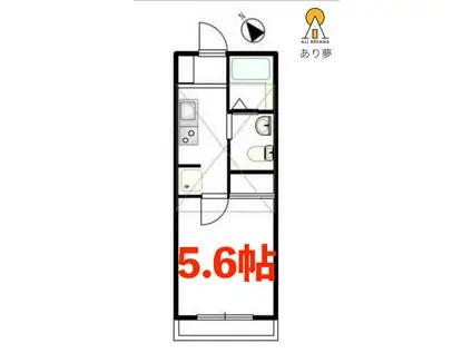 サンティエグラン横浜白楽(1K/1階)の間取り写真