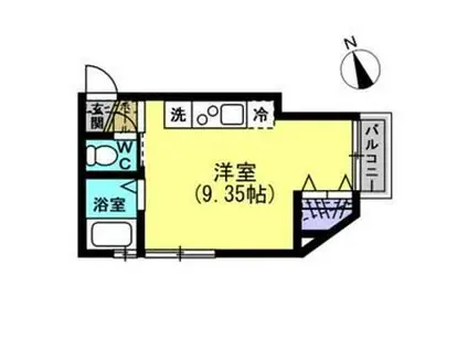 クオーレ米ヶ袋I(ワンルーム/2階)の間取り写真