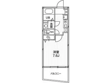 ルクレ阿波座レジデンス(1K/5階)の間取り写真