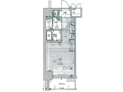 レジュールアッシュ難波MINAMI(1K/9階)の間取り写真