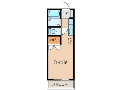 アトリウム・ナカマタ(1K/3階)の間取り写真