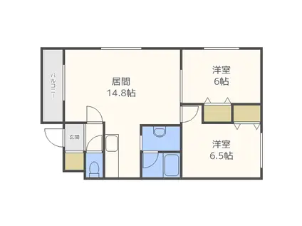 PINE VILLAGE(2LDK/4階)の間取り写真