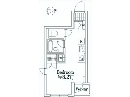 ドルチェ荻窪・壱番館(ワンルーム/1階)の間取り写真