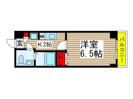 アリビオ八千代台西(1K/7階)の間取り写真