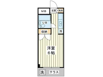 カーサ香取(ワンルーム/1階)の間取り写真