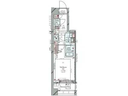 コンシェリア駒込 HILLTOP SQUARE(1K/4階)の間取り写真