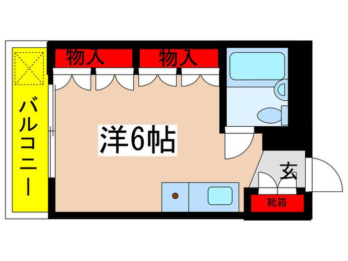 リリアーナ(ワンルーム/2階)の間取り写真