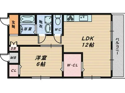 メゾン乙女通(1LDK/3階)の間取り写真