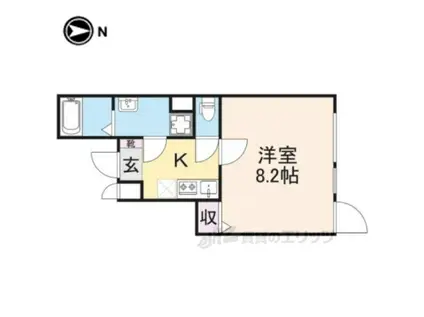 グランデコート御園橋(1K/1階)の間取り写真