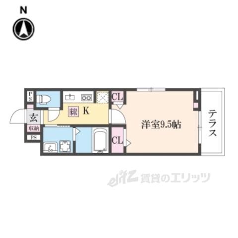 たばさはうすⅡ(1K/1階)の間取り写真