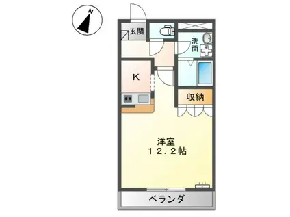 FIGーTREE(1K/1階)の間取り写真