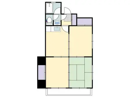 パークマンション(3DK/1階)の間取り写真