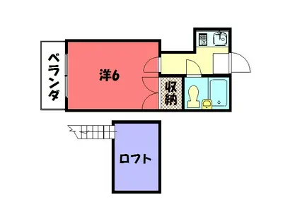 AXIS I(1K/2階)の間取り写真