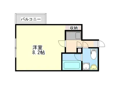 TASYARDIV(ワンルーム/1階)の間取り写真