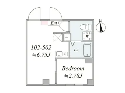 COCON北綾瀬(1DK/3階)の間取り写真
