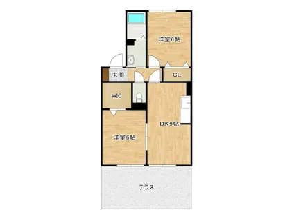 リバティライフ(2LDK/1階)の間取り写真