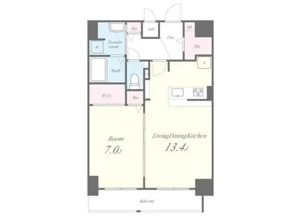 都営浅草線 東日本橋駅 徒歩4分 10階建 築17年(1LDK/5階)の間取り写真