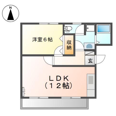 プチボヌール(1LDK/2階)の間取り写真