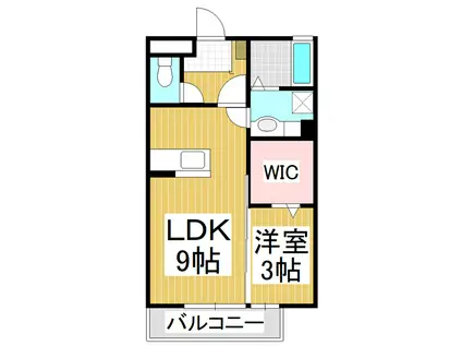 パークフォレスト(1LDK/2階)の間取り写真