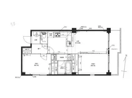 目白テラスドハウス(2LDK/3階)の間取り写真