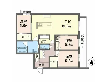 シャーメゾン光の森プレミアム(3LDK/3階)の間取り写真