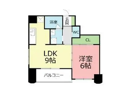 サンシティ駅南(1LDK/5階)の間取り写真