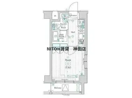 リライア横濱市ヶ尾(1K/6階)の間取り写真