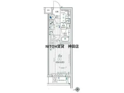 リライア西台(1K/1階)の間取り写真