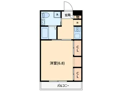 リブリ・エスポワール(1K/2階)の間取り写真