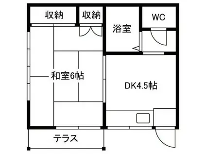 第五小林ハイツ(1DK/1階)の間取り写真
