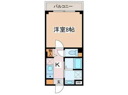 FELIX SQUARE(1K/2階)の間取り写真