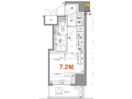 AZEST横濱吉野町(ワンルーム/3階)の間取り写真