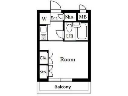 スカイコート西荻窪(ワンルーム/1階)の間取り写真