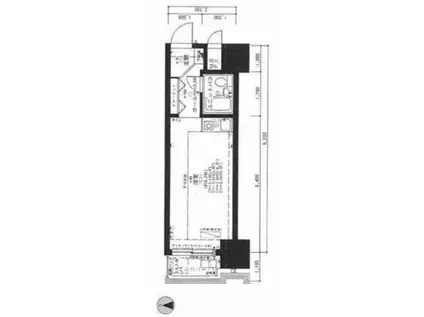 パレドール文京メトロプラザ I(ワンルーム/7階)の間取り写真